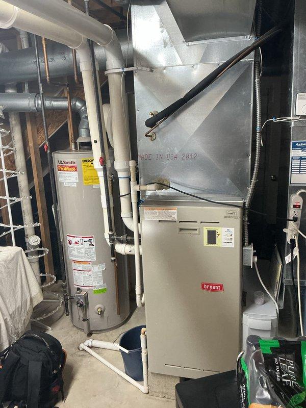 Completed preventive maintenance on aging Bryant cooling system. Performed comprehensive inspection of blower assembly, ductwork, and condensate drainage system. All components found operating within normal parameters with no immediate repairs required at this time.