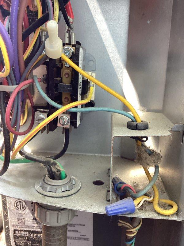 Completed scheduled cooling system preventive maintenance inspection on residential air conditioning unit. Thoroughly inspected electrical control panel components including capacitors, relays, and CoreSense monitoring device; verified all wire connections and terminals were secure with no signs of loose connections or excessive wear. All electrical components tested within normal operating parameters and system cycled properly during inspection.