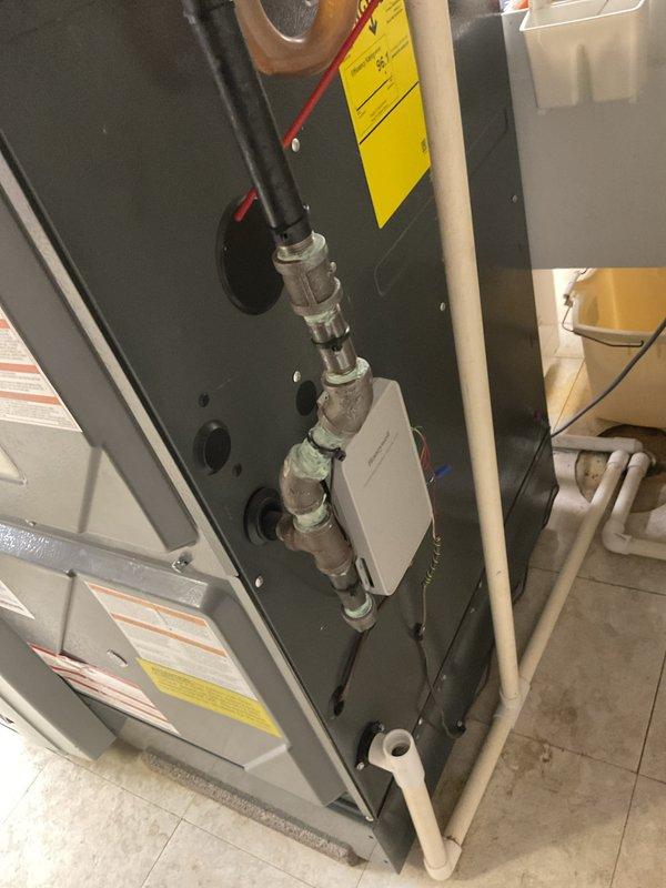 Completed routine preventive maintenance on residential HVAC cooling system as part of ongoing service plan. Performed comprehensive inspection of air handler unit and associated components, including gas line connections, electrical wiring, condensate drain lines, and safety labels. All systems found to be operating within normal parameters with no immediate service needs identified.