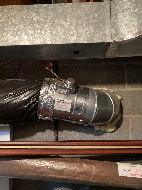 Responded to service call for gas line removal from incinerator unit. Upon arrival, inspected basement mechanical area and located existing gas supply line connected to incinerator system. Assessed ductwork configuration and verified ventilation components including inline duct fan with flexible ducting connections in crawl space area. Safely disconnected and capped gas line per code requirements to eliminate fuel supply to incinerator. Confirmed water heater, water softener, and other plumbing systems in mechanical room remained fully operational and unaffected by work performed. Removed all debris and left work area clean.
