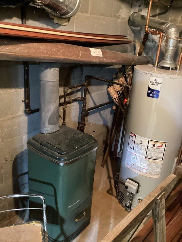 Responded to service call for gas line removal from incinerator unit. Upon arrival, inspected basement mechanical area and located existing gas supply line connected to incinerator system. Assessed ductwork configuration and verified ventilation components including inline duct fan with flexible ducting connections in crawl space area. Safely disconnected and capped gas line per code requirements to eliminate fuel supply to incinerator. Confirmed water heater, water softener, and other plumbing systems in mechanical room remained fully operational and unaffected by work performed. Removed all debris and left work area clean.