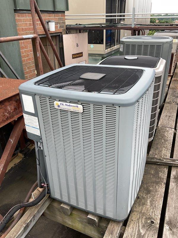 Completed scheduled preventive maintenance on rooftop Amana condensing unit. Performed comprehensive system inspection, verified proper operation of all components, and confirmed unit is functioning within manufacturer specifications. Equipment shows good overall condition with no immediate service needs identified.