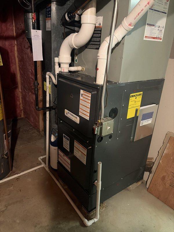 # HVAC Cooling Maintenance Summary

Completed scheduled preventive maintenance on residential cooling system as part of ongoing service plan. Performed comprehensive inspection of furnace unit and air handling components in basement mechanical room, verified proper operation of all system controls, and tested refrigerant lines using calibrated UEi diagnostic equipment. All equipment found to be operating within normal parameters with no deficiencies noted.