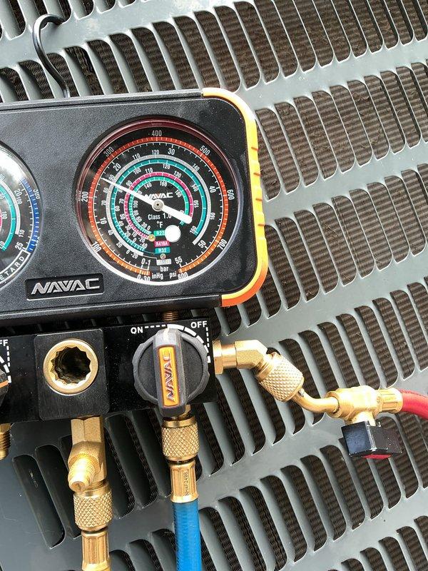 Replaced failed evaporator coil, control board, and temperature sensor on Daikin split system air conditioning unit. Evacuated system, pressure tested for leaks, and recharged with 5 pounds of R-410A refrigerant to manufacturer specifications. Verified proper system operation and temperature differential upon completion.