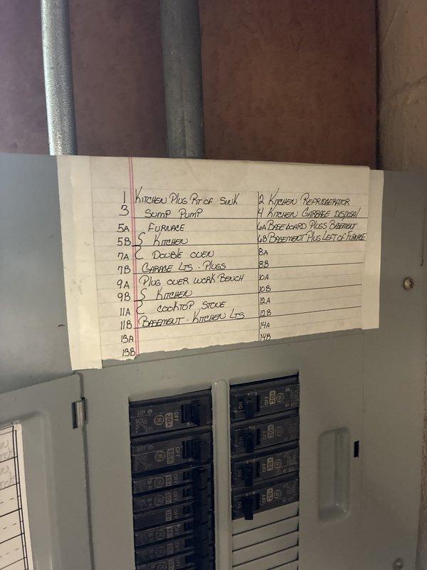 Conducted HVAC system evaluation for air conditioning replacement options in attic location accessible by walk-up ladder. Assessed existing electrical infrastructure and circuit panel configuration to determine compatibility with potential new AC unit installation. Documented current electrical service capacity, circuit breaker arrangement, and panel specifications to provide accurate equipment replacement recommendations and compare installation costs versus repair alternatives.