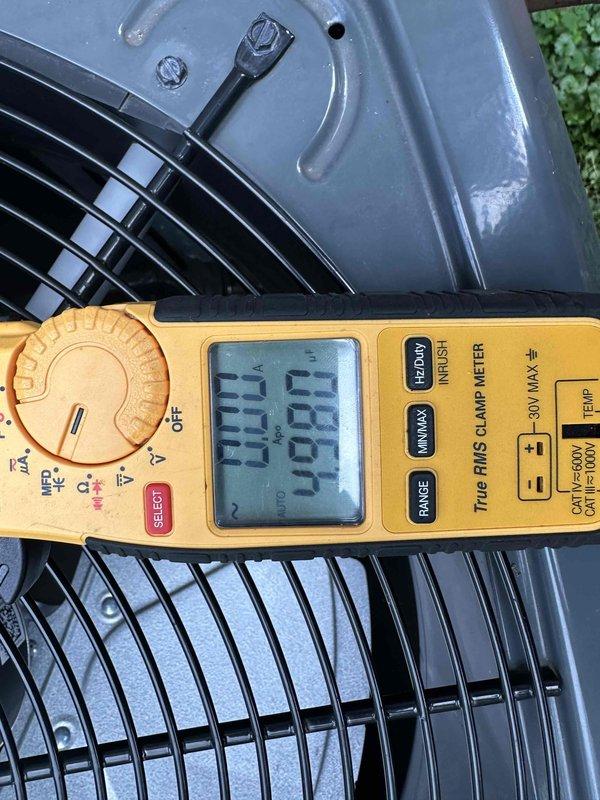 Completed scheduled preventative maintenance on residential air conditioning system. Performed comprehensive system inspection, tested electrical components with digital multimeter to verify proper voltage and amperage readings, and confirmed unit operational status. All equipment found operating within manufacturer specifications with no deficiencies noted.