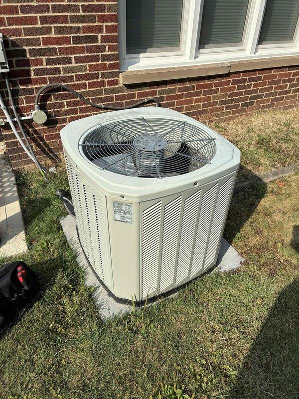 Completed scheduled preventive maintenance on residential split-system air conditioning unit. Performed comprehensive inspection of outdoor condenser unit, verified proper operation of disconnect switch, checked refrigerant line insulation integrity, and confirmed all electrical connections were secure. System operating within normal parameters with no deficiencies noted.