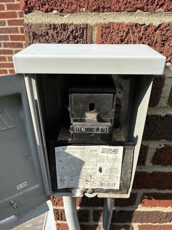 Completed scheduled preventive maintenance on residential split-system air conditioning unit. Performed comprehensive inspection of outdoor condenser unit, verified proper operation of disconnect switch, checked refrigerant line insulation integrity, and confirmed all electrical connections were secure. System operating within normal parameters with no deficiencies noted.