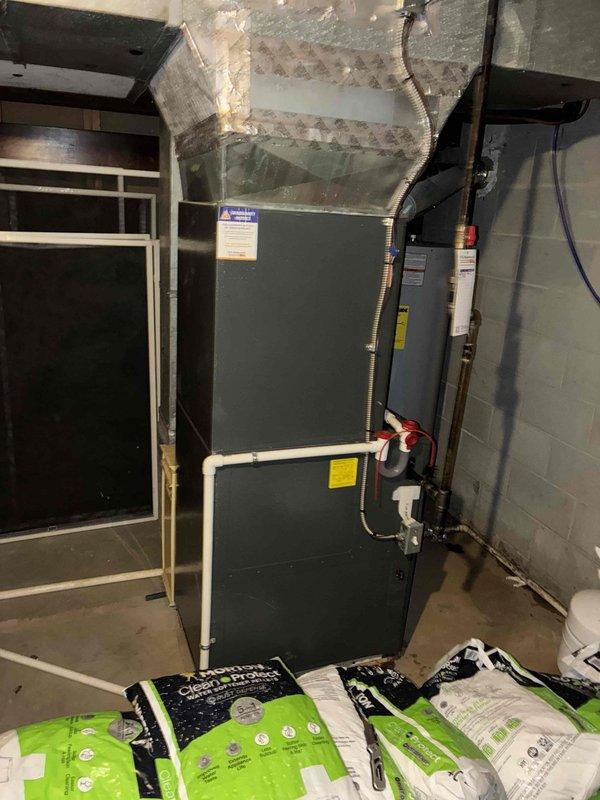 Completed routine cooling system maintenance on residential HVAC system, including outdoor condenser unit and indoor air handler. Performed comprehensive inspection of both components, checked refrigerant levels, cleaned condenser coils, verified proper airflow through ductwork, and tested system operation to ensure optimal cooling performance for the season.