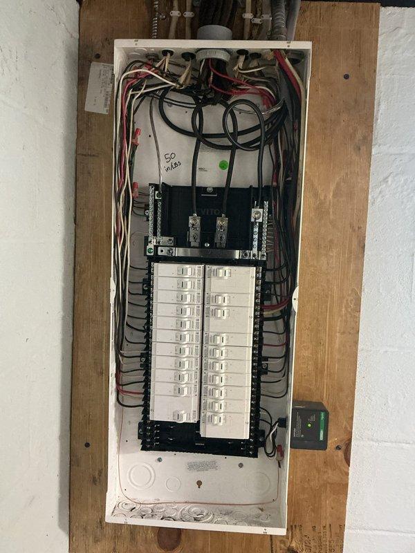 Completed a full 100-amp electrical service upgrade, including installation of a new main service panel with properly organized circuit breakers and conductor routing. Installed a whole-home surge protection device to safeguard all electrical systems and appliances from voltage spikes and power surges.