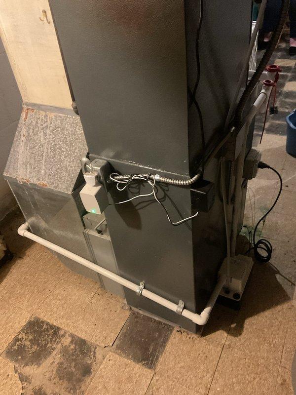 Completed routine cooling maintenance on residential HVAC system. Inspected indoor furnace unit and outdoor condensing unit, verified proper operation of dual-run capacitors and contactor assembly, checked electrical connections and wiring integrity, and confirmed system components are functioning within normal parameters for continued reliable cooling operation.