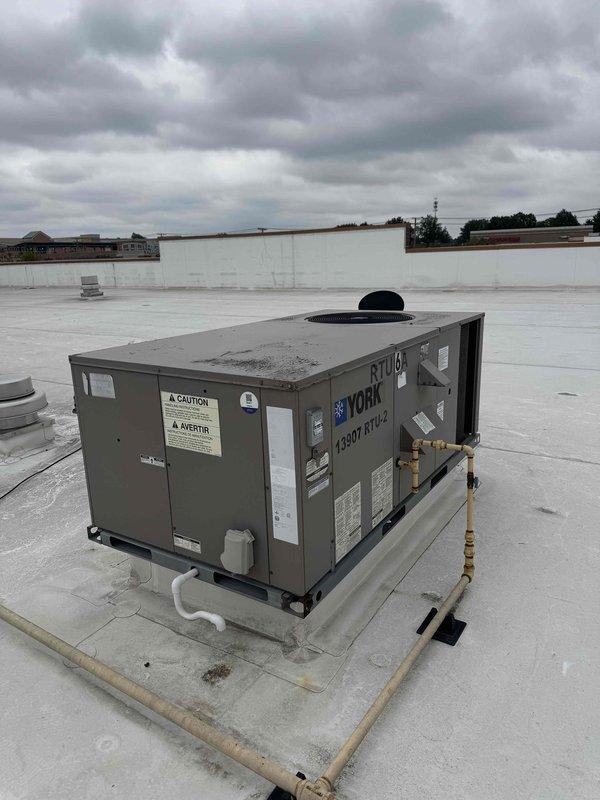 Responded to no cooling call at commercial dental office. Upon arrival, inspected York model RT024 rooftop package unit. System was found to be non-operational. Performed diagnostic testing and identified the issue preventing the unit from running. Completed necessary repairs to restore cooling operation to the facility.