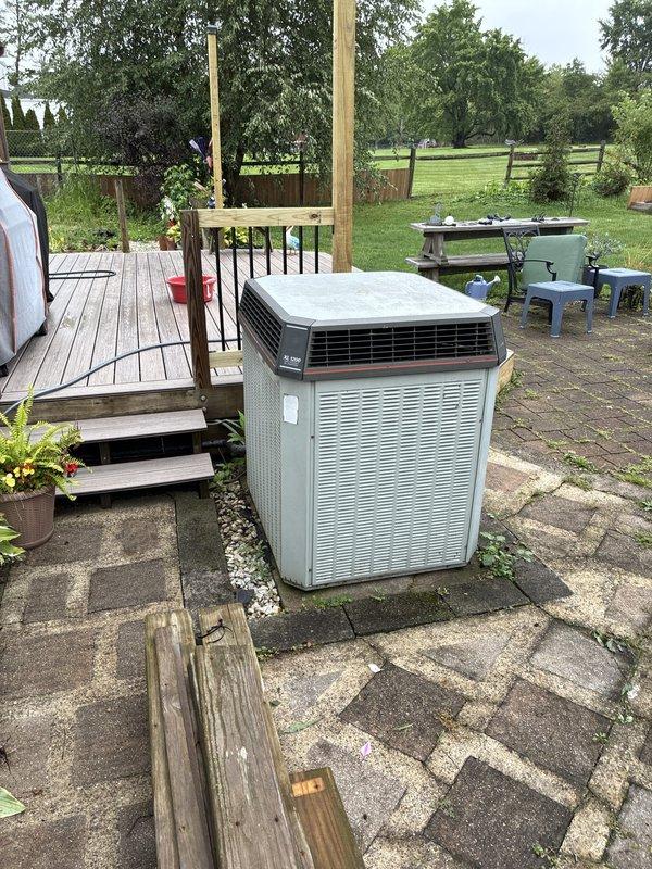 Provided comprehensive replacement estimate for 1999 HVAC system with failed R22 air conditioning unit experiencing refrigerant leak. Presented three tiered replacement options for complete system upgrade including outdoor condensing unit and gas furnace: Good tier featuring up to 13.4 SEER AC with 80% AFUE furnace, Better tier with 14 SEER AC and 96% AFUE high-efficiency furnace, and Best tier offering 16 SEER AC paired with 96% AFUE furnace for optimal energy efficiency and long-term operational savings.