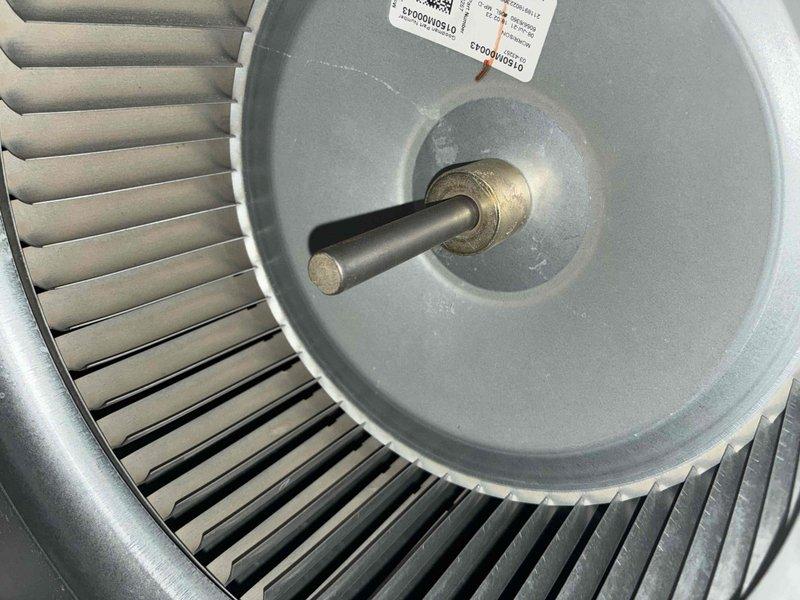 Completed scheduled preventive maintenance on residential cooling system. Inspected blower motor assembly and verified proper operation of centrifugal fan unit, confirmed all components clean and functioning within specifications. Performed routine system checks in basement mechanical area, inspected ductwork connections and verified adequate airflow throughout distribution system.