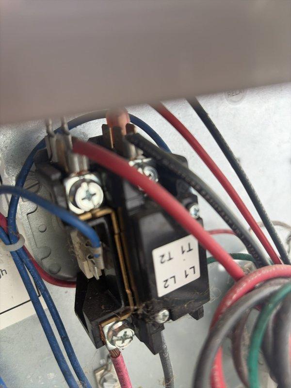 Completed scheduled preventive maintenance on residential air conditioning system. Inspected electrical components including contactor relay and run capacitor, documented existing corrosion on capacitor terminals and housing, verified all wire connections secure, and confirmed system operational status per maintenance agreement protocol.