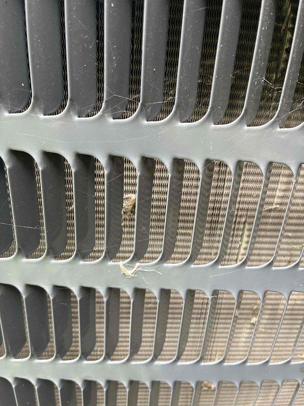# HVAC Cooling Maintenance Summary

Completed routine preventive maintenance on residential air conditioning system. Performed comprehensive inspection of electrical components, including capacitor examination with verification of proper wire connections and terminal integrity. Conducted thorough assessment of evaporator coil, noting minor debris accumulation on fin surfaces. Cleaned condenser coil fins to restore optimal heat transfer efficiency and airflow. All system components found operational with no immediate repairs required.