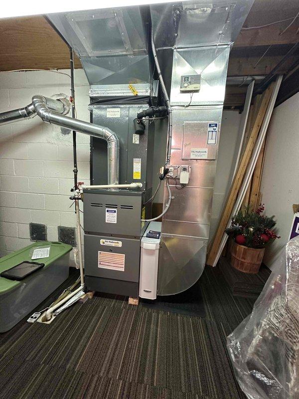 Completed preventive maintenance inspection on residential HVAC cooling system. Performed comprehensive evaluation of furnace unit and air handler assembly, inspected blower wheel and motor components for proper operation, verified all mechanical connections and ductwork integrity, and confirmed system is operating within manufacturer specifications for the cooling season.