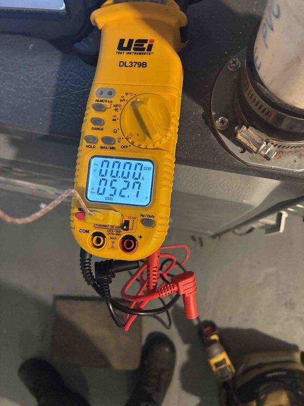 Completed scheduled preventive maintenance on residential cooling system. Performed electrical diagnostics using digital multimeter to verify proper voltage and amperage readings at the air handler and ductwork connections. All electrical components tested within manufacturer specifications, and system confirmed to be operating efficiently with no deficiencies noted.
