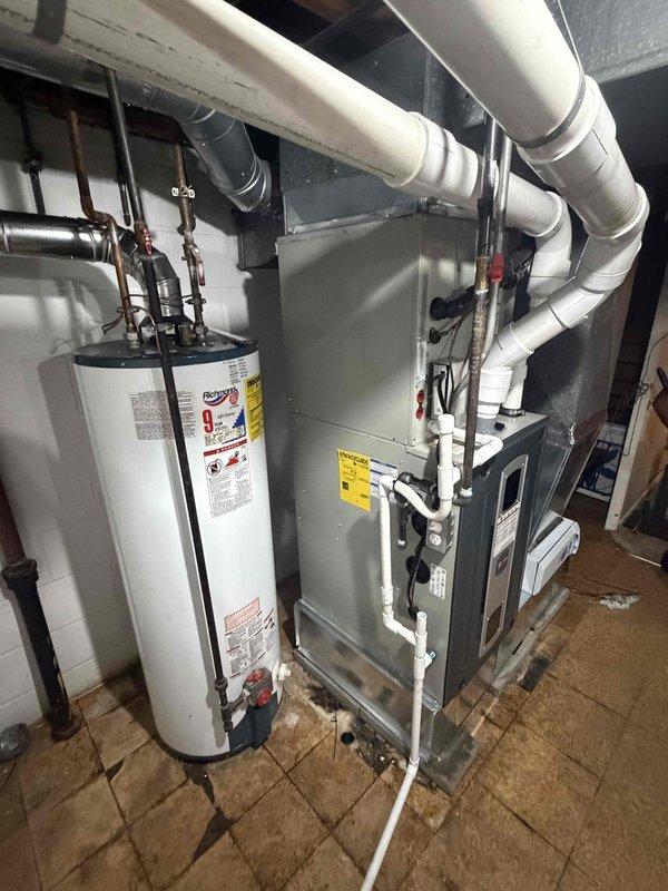 Returned to residence to complete warranty work on HVAC system located in basement mechanical room. Successfully replaced defective control board and motor module on furnace unit. Verified all electrical connections were secure and properly seated. Tested system operation through multiple heating cycles to confirm proper ignition sequence, blower motor function, and temperature control. System now operating within manufacturer specifications with no error codes present.
