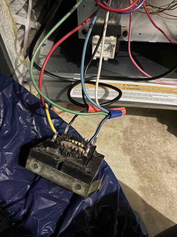 Completed full HVAC system installation including 80% efficiency furnace, air conditioning unit, and air scrubber. Installed new control board with integrated circuits and capacitors, wired all electrical connections to terminal blocks using proper color-coded conductors, and mounted transformer/relay components within the equipment enclosure. Tested blower motor assembly operation, verified all wire connections and safety controls, and confirmed system functionality upon completion.
