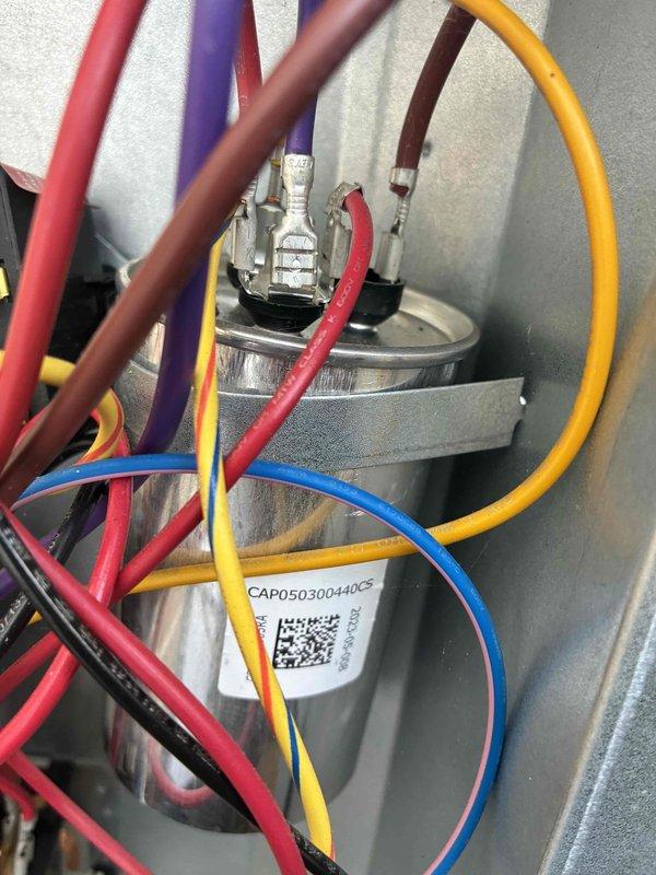 Completed comprehensive cooling system tune-up and inspection. Performed visual inspection of electrical components including Inteli-ignition control board and capacitor (CAP050300440CS), verified all wire connections secure and properly terminated. All system components found operating within normal parameters.
