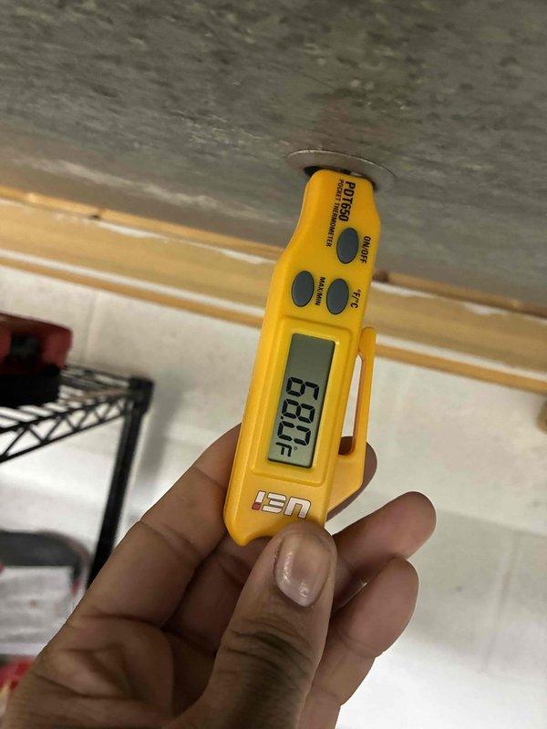 Completed scheduled preventive maintenance on residential cooling system. Inspected electrical components including capacitor connections and verified proper wire terminations with all connections secure and intact. Measured supply air temperature at 53°F, confirming adequate cooling performance and proper system operation.