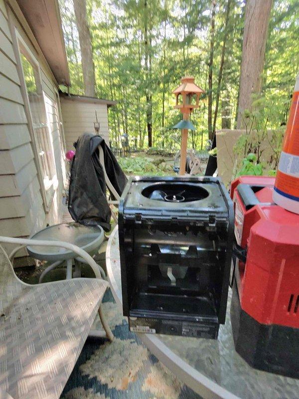Performed scheduled maintenance on residential air purification system. Inspected and cleaned fan assembly, verified proper operation of blower motor, and checked condensate drainage lines for proper function. System tested and confirmed operating within normal parameters.