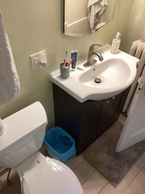 Accessed bathroom plumbing by opening wall in closet to expose the whole house stack. Documented the existing plumbing configuration and stack condition with photos and diagrams to provide accurate assessment for complete stack replacement quote.