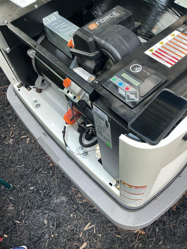 Performed complimentary generator tune-up on newly installed unit. Conducted comprehensive system diagnostics using battery system analyzer to verify proper voltage, charging system performance, and overall electrical health. Inspected all mechanical components, electrical connections, and control panel functionality to ensure optimal operation of the new generator installation.