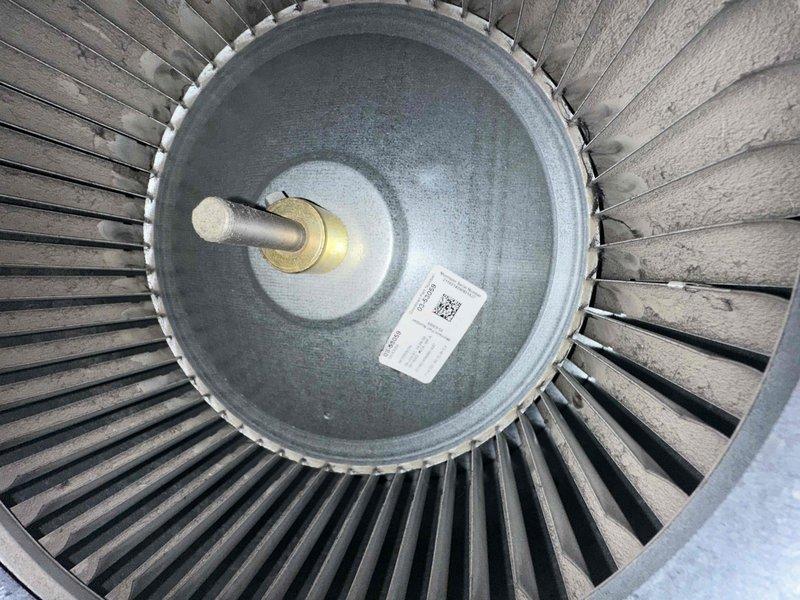 Completed afternoon preventative maintenance on residential HVAC cooling system. Replaced heavily soiled air filter with new unit, inspected blower wheel assembly and verified proper operation of all mechanical components. System tested and confirmed operating within normal parameters.