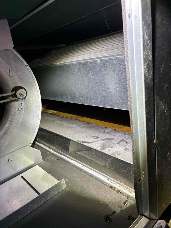 Completed scheduled preventative maintenance on residential cooling system under recurring service agreement. Accessed air handling unit, inspected blower motor assembly and housing for proper operation, examined evaporator coil fins for debris accumulation, and verified filtration system integrity. Unit operational with no deficiencies noted at time of service.