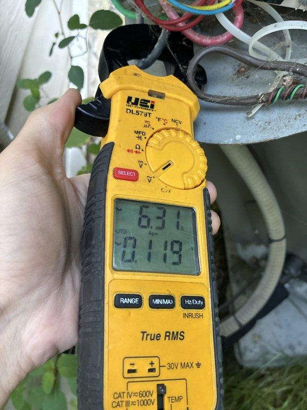 Completed scheduled preventive maintenance on Lennox residential cooling system. Performed electrical diagnostics using clamp meter, recording amperage draw of 0.31A on condenser unit. Inspected outdoor condenser unit, verified proper operation, checked refrigerant lines, and confirmed system functionality with no issues identified.
