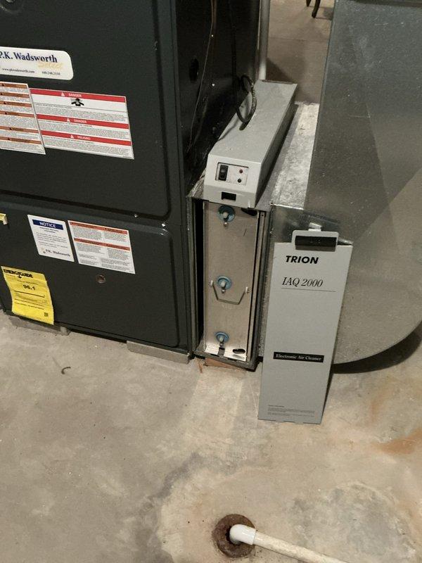 Completed comprehensive estimate for replacement of air conditioning condenser and evaporator coil on existing Comfortmaker HVAC system. Assessed current equipment configuration including furnace, air handler assembly, and integrated TRION IAQ 2000 electronic air cleaner to ensure compatibility with proposed replacement components. Documented existing system layout and provided customer with replacement options to restore cooling functionality while maintaining proper integration with current heating system and air quality equipment.