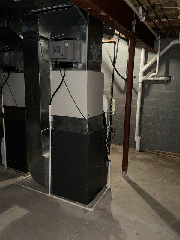Completed comprehensive estimate for replacement of air conditioning condenser and evaporator coil on existing Comfortmaker HVAC system. Assessed current equipment configuration including furnace, air handler assembly, and integrated TRION IAQ 2000 electronic air cleaner to ensure compatibility with proposed replacement components. Documented existing system layout and provided customer with replacement options to restore cooling functionality while maintaining proper integration with current heating system and air quality equipment.
