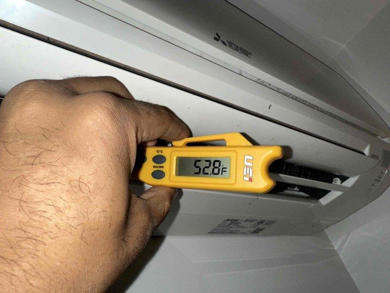 Completed comprehensive HVAC cooling maintenance on system. Performed thorough inspection of control board assembly, verifying all electronic components, wire connections, and refrigerant line fittings were secure and functioning properly. Measured supply air temperature at 52.8°F, confirming proper cooling operation and system performance within manufacturer specifications.