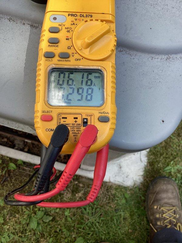 Completed scheduled cooling system maintenance on residential air conditioning unit. Performed comprehensive system inspection including electrical component testing with digital multimeter, verified capacitor specifications and functionality, and measured amp draw to confirm proper compressor operation. All refrigerant lines, electrical connections, and system components were inspected and found to be operating within normal parameters.