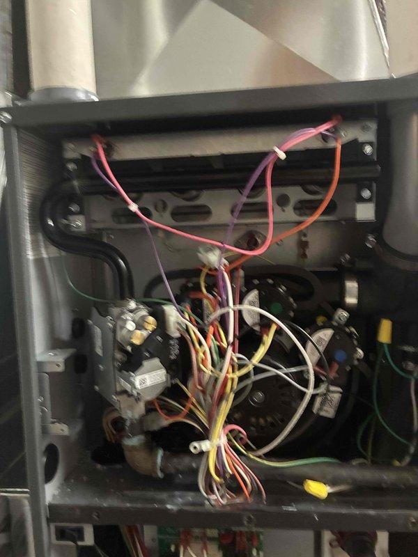 Completed routine cooling maintenance on HVAC system, performing comprehensive electrical diagnostics using clamp meter to verify proper amperage and system performance. Inspected internal components, wiring connections, and control board assembly, confirming all electrical connections secure and system operating within manufacturer specifications.