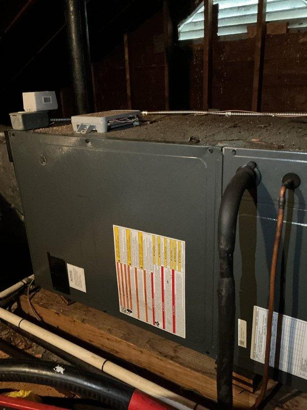 # HVAC No Cool Service Call - Amana ASX160311
Responded to no cooling complaint on 9-year-old Amana ASX160311 condensing unit with indoor air handler. Upon arrival, confirmed compressor not operating while both condenser and indoor blower fans were running normally.
Performed initial visual inspection of outdoor unit and verified electrical supply at disconnect. Checked voltage at contactor and confirmed 240V present. Measured amperage draw and found compressor not pulling any load. Tested contactor operation and verified coil energizing properly with 24V control signal from thermostat.
Proceeded to attic space to inspect air handler and associated components. Verified indoor blower motor operating correctly and airflow adequate through clean pleated filter media. Checked refrigerant line connections at evaporator coil for signs of leakage or damage. Inspected electrical connections at air handler and verified proper voltage supply.
Returned to condensing unit and removed service # HVAC No Cool Service Call - Amana ASX160311
Responded to no cooling complaint on 9-year-old Amana ASX160311 condensing unit with indoor air handler. Upon arrival, confirmed compressor not operating while both condenser and indoor blower fans were running normally.
Performed initial visual inspection of outdoor unit and verified electrical supply at disconnect. Checked voltage at contactor and confirmed 240V present. Measured amperage draw and found compressor not pulling any load. Tested contactor operation and verified coil energizing properly with 24V control signal from thermostat.
Proceeded to attic space to inspect air handler and associated components. Verified indoor blower motor operating correctly and airflow adequate through clean pleated filter media. Checked refrigerant line connections at evaporator coil for signs of leakage or damage. Inspected electrical connections at air handler and verified proper voltage supply.
Returned to condensing unit and removed service