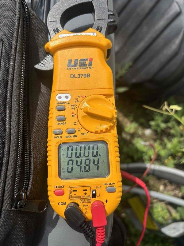Completed scheduled cooling system maintenance visit on residential HVAC unit. Performed comprehensive inspection of air handler assembly, including blower motor, squirrel cage fan wheel, and electrical connections. Verified proper motor operation and measured electrical current draw using clamp meter, confirming amperage readings within manufacturer specifications at 0.04A. Inspected all wiring connections, including power leads and grounding wire, ensuring secure terminations and no signs of wear or overheating. Examined blower motor housing, mounting bracket, and surrounding ductwork for proper installation and structural integrity. All components found operating normally with no deficiencies noted. System returned to service in proper working condition.