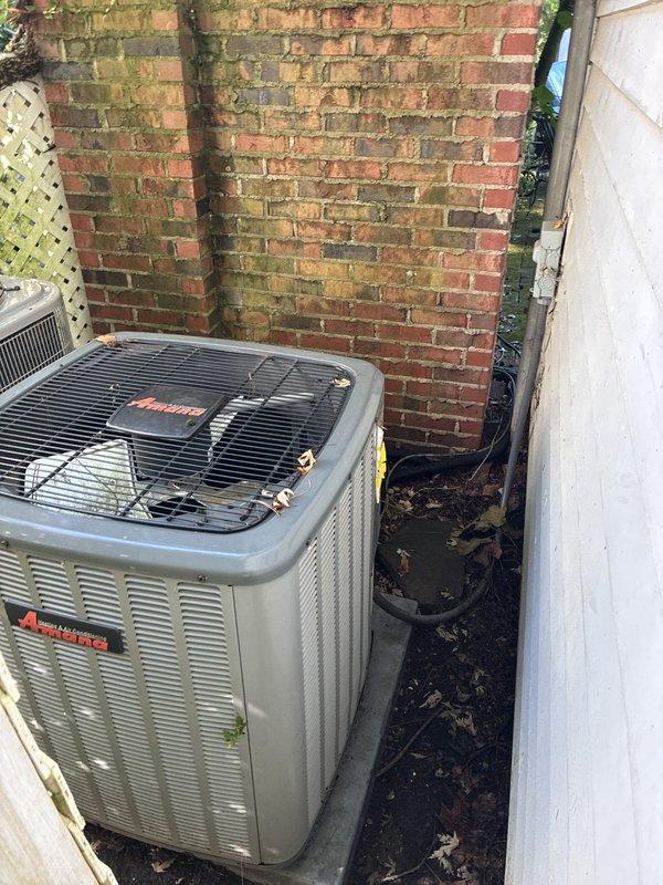 Completed scheduled preventive maintenance on two residential cooling systems under recurring service agreement. Performed comprehensive inspection of both units, including an Amana outdoor condensing unit installed in side-yard location. Conducted standard diagnostic testing with digital instrumentation, recording operating temperatures and system performance parameters. Inspected interior mechanical components, blower assemblies, and equipment housings for proper operation. Documented equipment condition through photographic records for service history. Both systems operating within normal parameters upon completion of maintenance procedures.