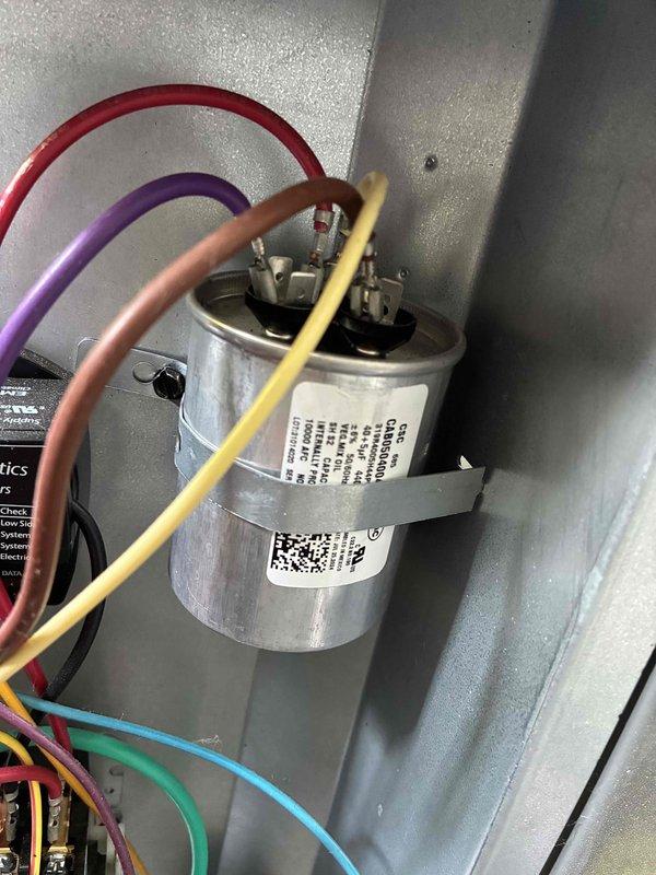 Completed first-year MVP cooling maintenance on the newer covered HVAC unit. Performed comprehensive system inspection including capacitor examination and temperature diagnostics using calibrated infrared thermometer, verifying all electrical connections and component functionality. All systems operating within normal parameters with no deficiencies noted.