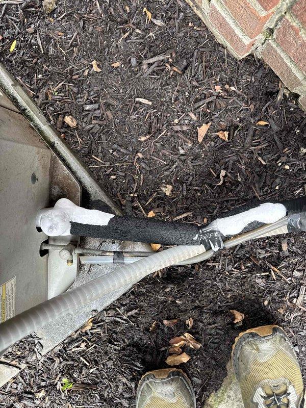 Responded to no cooling complaint on aging HVAC system. Performed comprehensive system inspection including exterior disconnect, refrigerant lines, and attic air handler components. Verified system operation, checked electrical connections, and assessed overall condition of equipment to diagnose cooling issue.