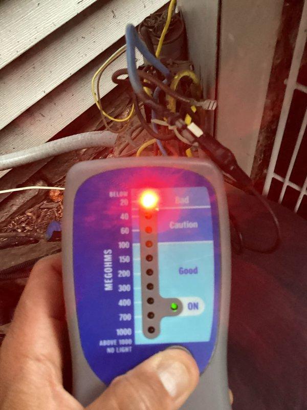 Completed comprehensive HVAC tune-up on residential system. Performed insulation resistance testing on compressor windings using megohmmeter, with readings indicating good electrical integrity of motor components. Inspected outdoor condensing unit, electrical disconnect, and associated conduit connections for proper operation and safety compliance.