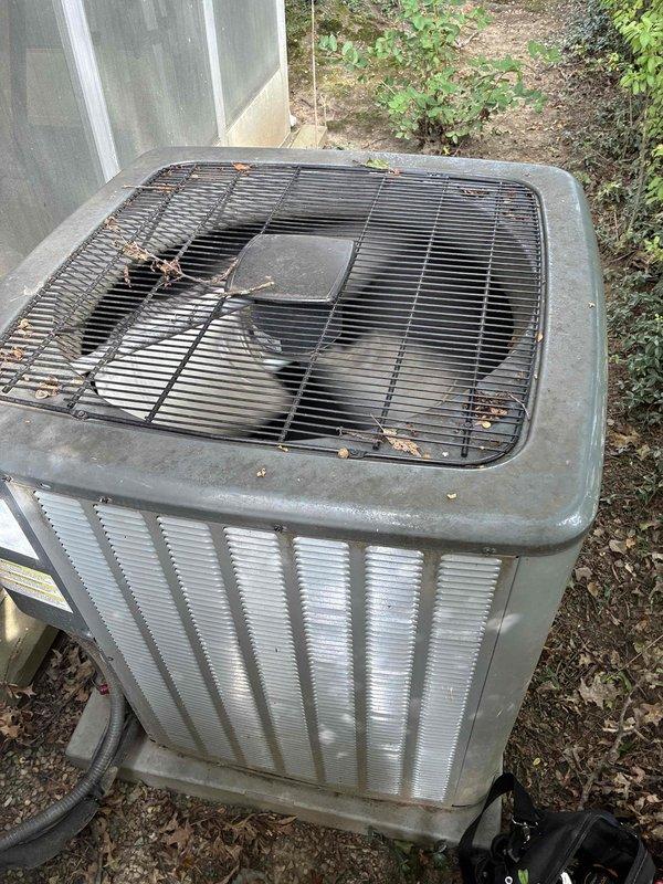Completed comprehensive cooling system maintenance on residential HVAC system. Performed standard preventive maintenance procedures on outdoor condenser unit and indoor air handler, including inspection of all major components, cleaning of condenser coils, verification of proper airflow through fan grille, and system operational testing. All equipment found to be functioning within normal parameters with no immediate repairs required.