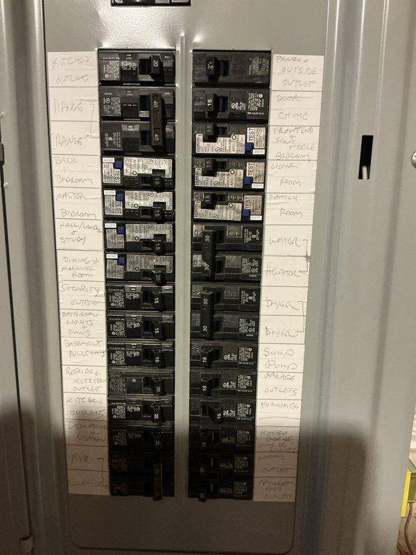 Responded to service call for non-operational air conditioning system with reported major refrigerant leak diagnosed by previous contractor. Performed comprehensive assessment of existing HVAC equipment and electrical infrastructure to develop replacement options. Documented current system configuration including ductwork layout, electrical panel specifications showing dedicated AC circuit breaker, and basement mechanical room setup. Coordinated estimate preparation to include both air conditioning replacement and water heater replacement for combined project scope.