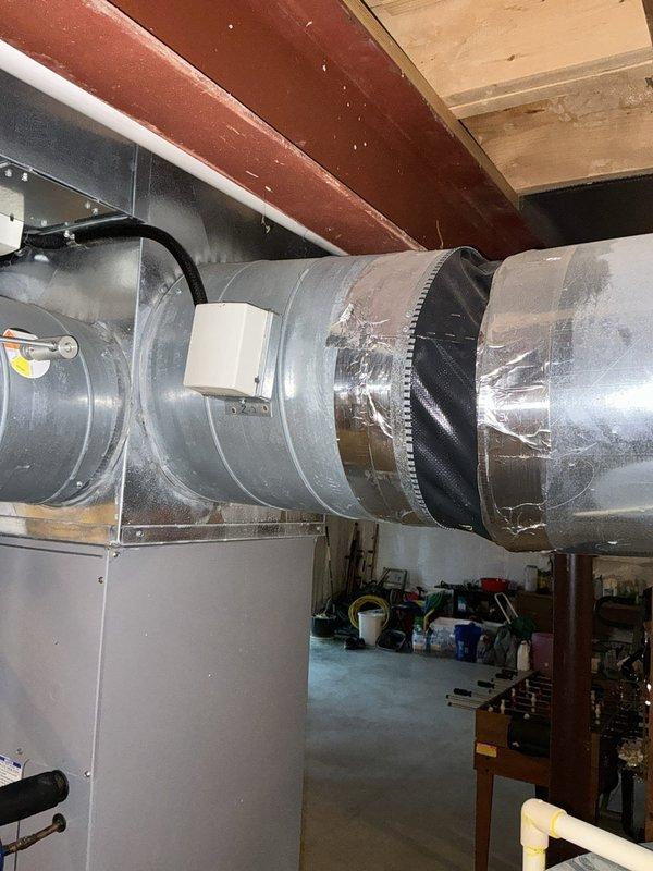 Responded to service call for non-operational air conditioning system with reported major refrigerant leak diagnosed by previous contractor. Performed comprehensive assessment of existing HVAC equipment and electrical infrastructure to develop replacement options. Documented current system configuration including ductwork layout, electrical panel specifications showing dedicated AC circuit breaker, and basement mechanical room setup. Coordinated estimate preparation to include both air conditioning replacement and water heater replacement for combined project scope.