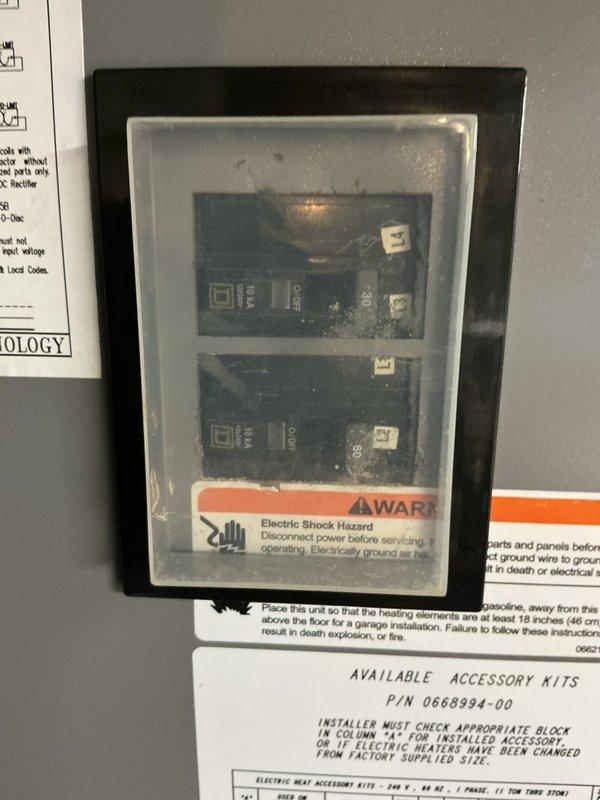 Conducted on-site evaluation for heat pump replacement and provided customer with equipment options and recommendations. Assessed existing electrical infrastructure including circuit breaker panel and verified electrical compatibility for new system installation. Reviewed current climate control setup including Honeywell digital thermostat and humidity control panel to ensure proper integration with replacement heat pump system.