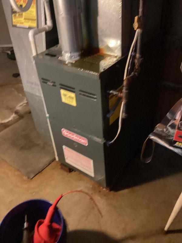 Responded to service call for water leak in basement occurring during air conditioning operation. Upon arrival, inspected HVAC system and identified condensate drainage issue from AC evaporator coil. Cleared condensate line obstruction and verified proper drainage flow. System tested and confirmed no further leakage during cooling cycle operation.