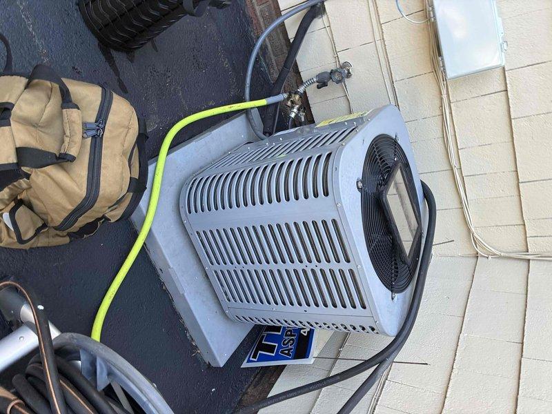 Performed comprehensive heating maintenance on 9-year-old furnace that had not received service since installation. Cleared clogged condensate drain line to resolve water discharge issue from furnace cabinet. Completed full system tune-up including inspection of heat exchanger, evaporator coil cleaning verification, and outdoor condensing unit evaluation to restore proper operation and prevent future drainage problems.