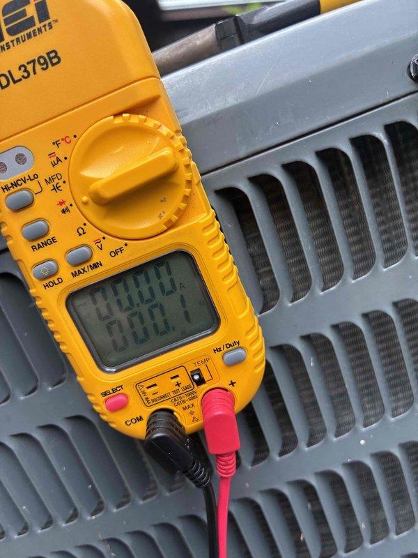 # HVAC Cooling Maintenance Summary

Completed comprehensive preventive maintenance inspection on residential air conditioning system as part of ongoing cooling season service agreement. Performed electrical diagnostics using digital multimeter to verify proper voltage and amperage readings across system components. Inspected interior cabinet components including evaporator coil assembly, which showed normal condensation indicating proper operation and refrigerant flow. Verified all electrical connections, control board functionality, and wiring harness integrity throughout the unit. System operating within manufacturer specifications with no deficiencies noted.